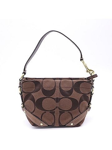 Coach COACH Giant Signature Shoulder Bag J0782 Handbag Brown Gold Women's (view 2)