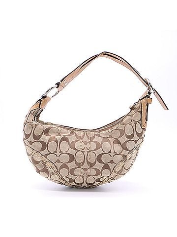 Coach COACH Signature Shoulder Bag 10599 Handbag Beige Brown Women's (view 2)