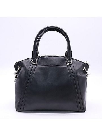 Michael Kors Michael Kors Leather Sadie Satchel 35H8SAEM2L Handbag, Black Leather, Women's (view 2)