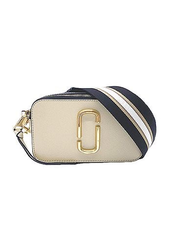 Marc Jacobs MARC JACOBS Saffiano The Snapshot Shoulder Bag M001207 136 Cream Black Beige Women's (view 1)