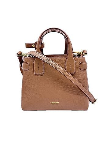 Burberry BURBERRY Calf Leather Baby Banner House Check 8067051 Shoulder Bag Beige Women's (view 1)