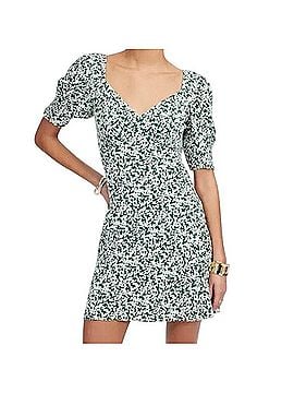 Madewell Abstract Leaf Kelly Verdant Seamed V-Neck Mini Dress Casual Dress (view 1)