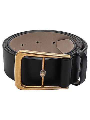 Brunello Cucinelli Brunello Cucinelli Buckled Belt in Black Leather (view 1)