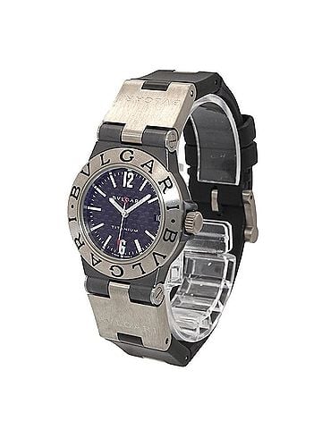 Bvlgari Bulgari BVLGARI Diagono Titanium TI32TA Boys' Watch Date Black Quartz (view 2)