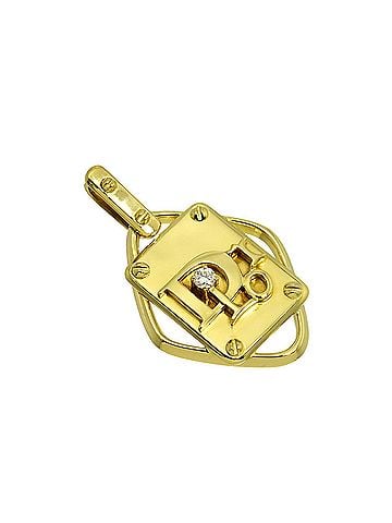 Christian Dior Christian Dior 0.07ct Diamond Pendant Top in 18K Yellow Gold (750) (view 2)