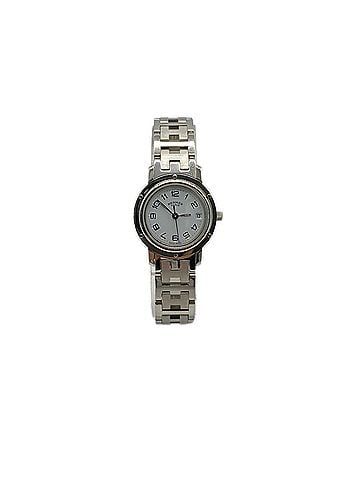 Hermès HERMES SS Clipper Quartz White Dial CL3.210 Watch Silver Women's (view 1)