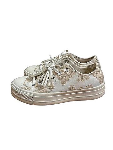 Converse Chuck Taylor All Star Lift Platform Low Top Tonal Embroidery Sneakers (view 1)