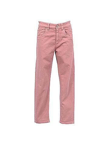 Brunello Cucinelli Brunello Cucinelli Straight-Leg Jeans in Pink Cotton (view 1)
