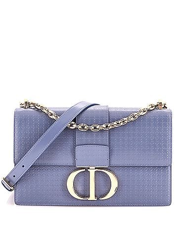 Christian Dior 30 Montaigne Chain Flap Bag Micro Cannage Metallic Calfskin (view 1)