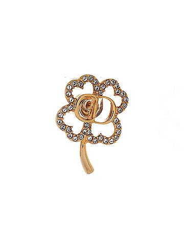 Christian Dior CD Clover Stud Earrings Metal with Crystals (view 2)