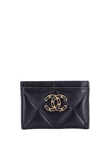 Chanel 19 Card Holder Quilted Leather (view 1)