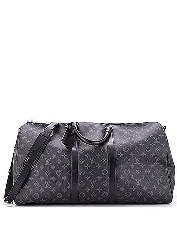 Louis Vuitton Keepall Bandouliere Bag Monogram Eclipse Canvas 55 (view 1)