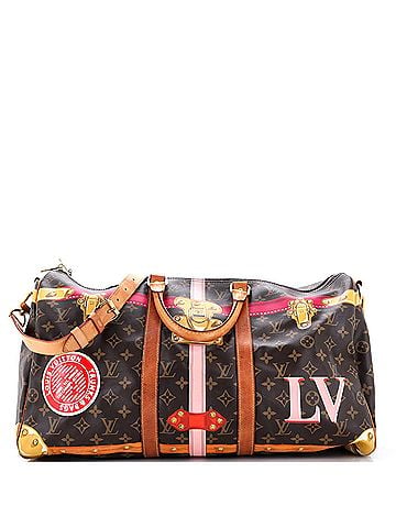 Louis Vuitton Keepall Bandouliere Bag Limited Edition Summer Trunks Monogram Canvas 50 (view 1)
