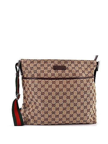 Gucci Front Pocket Web Messenger GG Canvas Medium (view 1)