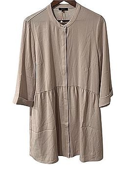 Quince Fluid Crepe Shirt Dress Casual Dress (view 2)