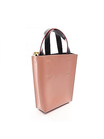 MARNI MARNI MUSEO NANO 2-Way Handbag, Leather, Women's, Beige/Multicolor (view 2)