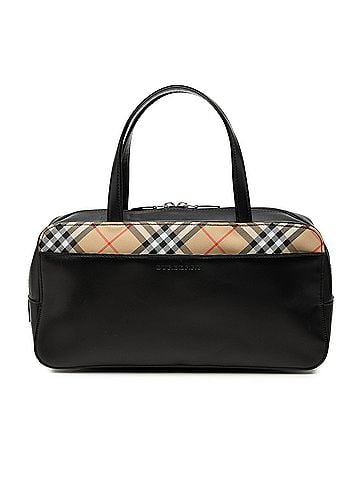 Burberry Nova Check Canvas Trimmed Leather Handbag (view 1)