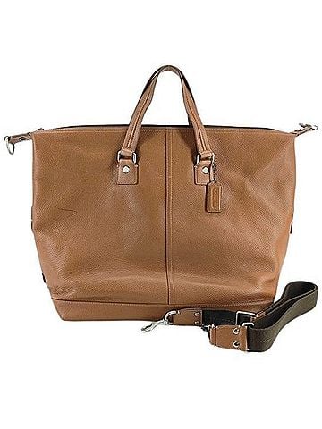 Coach COACH Camden Duffle Tote Bag F77211 Brown Pebbled Leather Men's Shoulder (view 1)