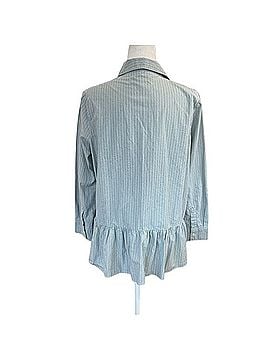 The Great. Button Down Cotton Striped Blouse T-Shirt (view 2)