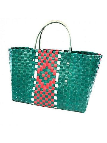 MARNI MARNI Flower Cafe Picnic Bag Basket Handbag Green Red (view 2)