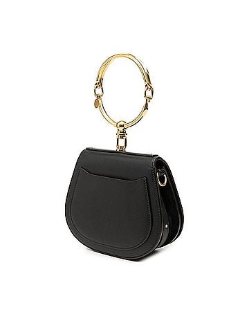 Chloé Chloé Chloe Nile Bracelet Bag, Handbag, Shoulder 2-Way, Black Gold Leather Plated, Women's. (view 2)