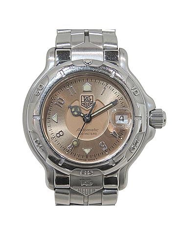 TAG Heuer TAG Heuer 6000 Series Date Watch, Total Weight 69.4g, Stainless Steel, Automatic Movement, Orange x Pink Dial, WH2315-2 (view 1)