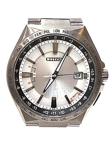 Citizen Citizen Attesa Act Line Eco-Drive Watch, Total Weight 87.6g, Titanium, Radio-Controlled Solar, Silver Dial, CB0210-54A H145-S122601 (view 1)