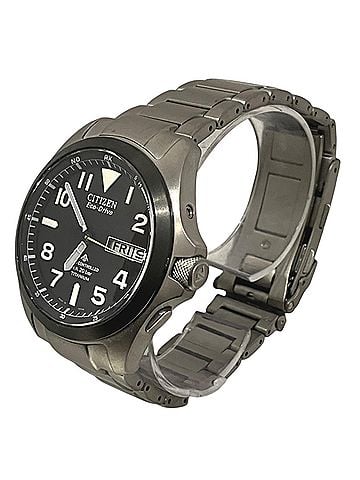 Citizen Citizen Promaster Land Eco-Drive Watch, Total Weight 94.6g, Titanium, Radio-Controlled Solar, Black Dial, PMD56-2952 H100-S074304 (view 2)