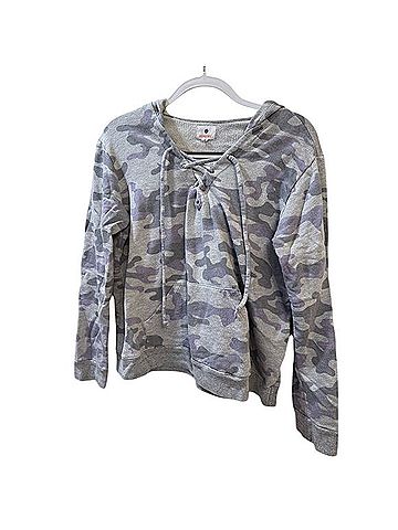 Sundry Camo Lace Up Hoodie Sweatshirt (view 1)