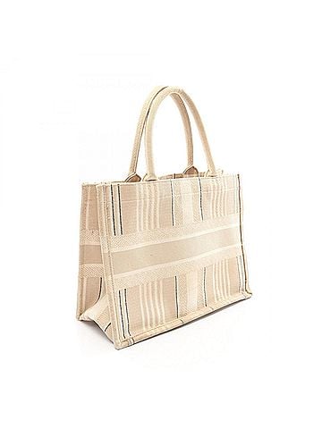 Christian Dior Christian Dior Dior BOOK TOTE Medium Tote Bag Handbag Canvas Women's Beige, Ivory, Black (view 2)