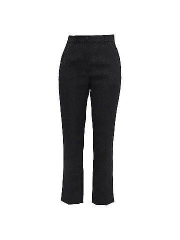 Dolce & Gabbana Dolce &amp; Gabbana Floral-Jacquard Trousers in Black Polyester (view 1)