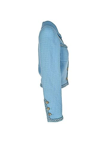 Chanel Chanel Tweed Jacket in Light Blue Wool (view 2)
