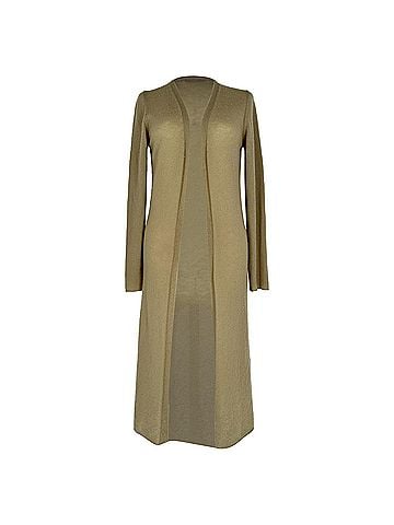 Jil Sander Jil Sander Knitted Open Long Cardigan in Beige Cashmere (view 1)