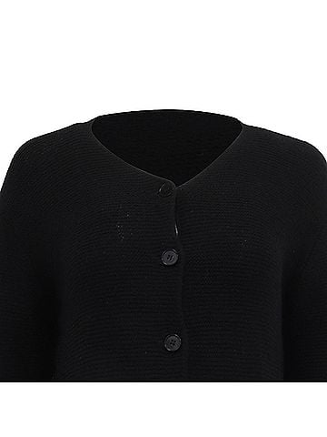 Giorgio Armani Armani Knit Cardigan in Black Wool (view 2)