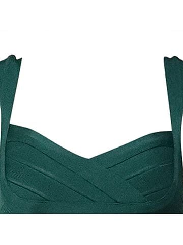 Herve Leger Herve Leger Bandage Maxi Dress in Green Rayon (view 2)
