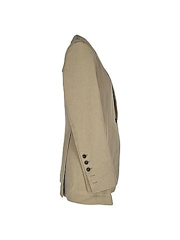 Brunello Cucinelli Brunello Cucinelli Single-Breasted Blazer in Beige Wool (view 2)