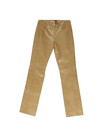 Marc Jacobs Marc Jacobs Vintage Straight Leg Pants in Yellow Leather (view 2)