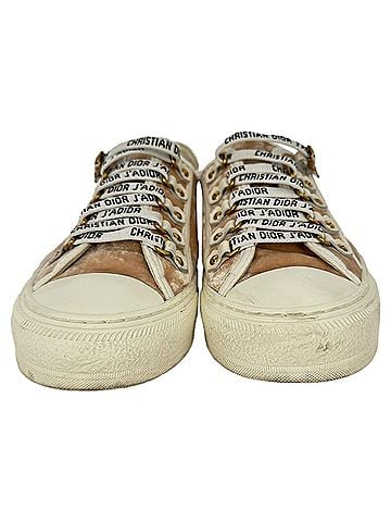 Christian Dior Christian Dior Walk'n'Dior Low-Top Sneakers in Brown Velvet (view 2)