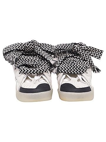 Lanvin Lanvin Curb Sneakers in White Leather (view 2)