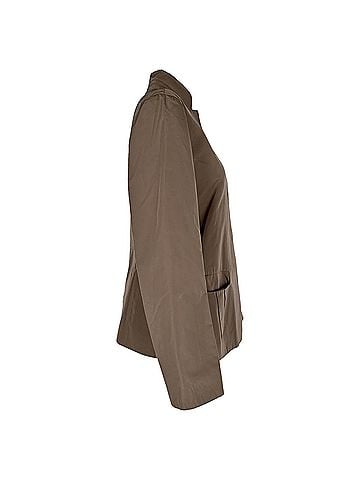 Jil Sander Jil Sander Hidden-Buttoned Blazer with Pockets in Brown Polyester (view 2)