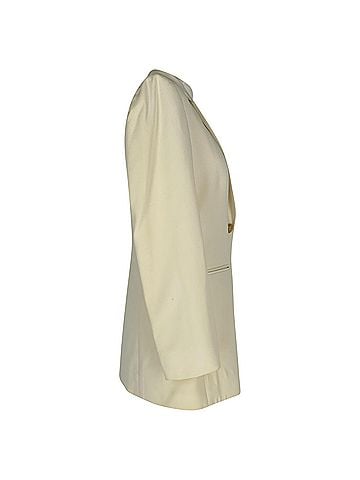 Versace Versace Single-Breasted Blazer with Pockets in White Cotton (view 2)