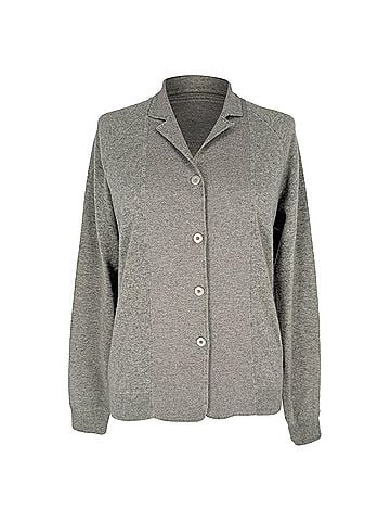 Brunello Cucinelli Brunello Cucinelli Blazer in Grey Cashmere (view 1)
