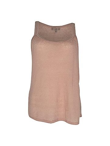 Theory Theory Knitted Tank Top in Pink Linen (view 1)