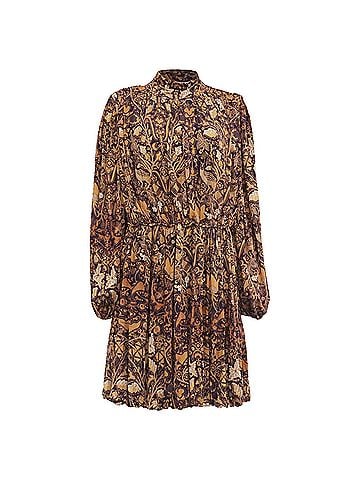 Ulla Johnson Ulla Johnson Printed Mock Neck Mini Dress in Multicolor Rayon (view 1)