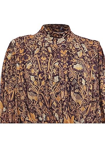 Ulla Johnson Ulla Johnson Printed Mock Neck Mini Dress in Multicolor Rayon (view 2)