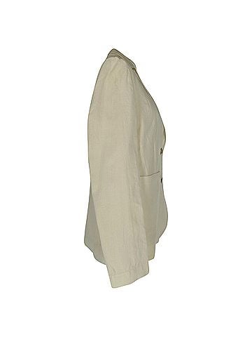 Brunello Cucinelli Brunello Cucinelli Single-Breasted Blazer with Pockets in White Linen (view 2)