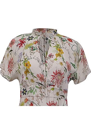 Parker Parker Floral-Print Mini Dress in Multicolor Silk (view 2)