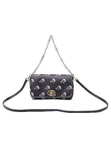 Coach Coach Mini Ruby Floral-Print Shoulder Bag in Black Leather (view 1)