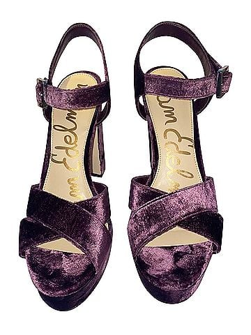 Sam Edelman Sam Edelman Arlene Platform Heels 115 in Purple Velvet (view 2)