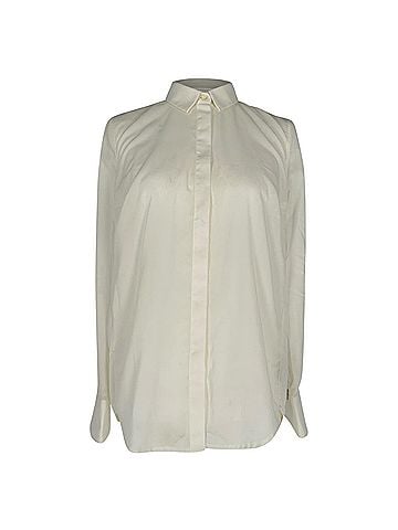Brunello Cucinelli Brunello Cucinelli Hidden-Buttoned Shirt in White Cotton (view 1)